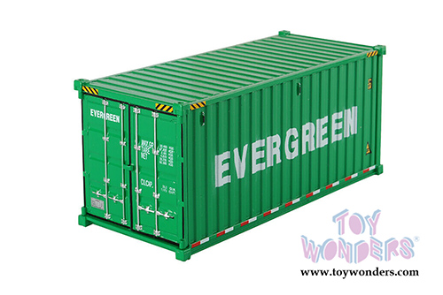 Diecast Masters - 20' Dry Goods Sea Shipping Container "Evergreen" - Transport Series (1/50 Plastic scale model car, Green) 91025D