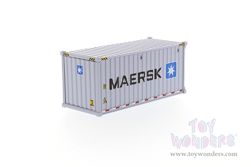 Diecast Masters - 20' Dry Goods Sea Shipping Container "MAERSK" - Transport Series (1/50 Plastic scale model car, Gray) 91025E