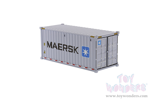 Diecast Masters - 20' Dry Goods Sea Shipping Container "MAERSK" - Transport Series (1/50 Plastic scale model car, Gray) 91025E