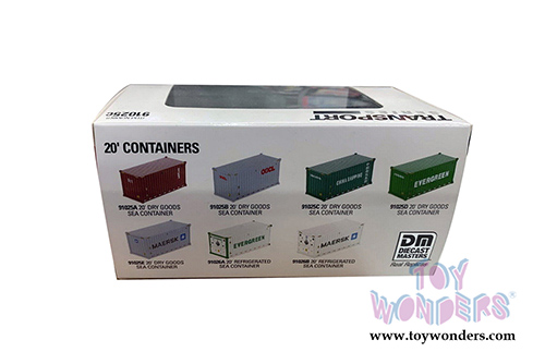 Diecast Masters - 20' Refrigerated Sea Shipping Container "MAERSK" - Transport Series (1/50 Plastic scale model car, White) 91026B