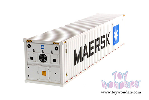 Diecast Masters - 40' Refrigerated Sea Shipping Container "MAERSK" - Transport Series (1/50 Plastic scale model car, White) 91028B