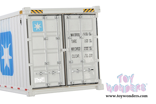Diecast Masters - 40' Refrigerated Sea Shipping Container "MAERSK" - Transport Series (1/50 Plastic scale model car, White) 91028B