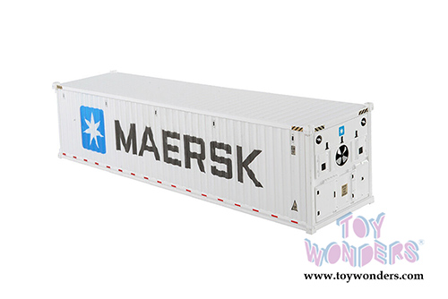 Diecast Masters - 40' Refrigerated Sea Shipping Container "MAERSK" - Transport Series (1/50 Plastic scale model car, White) 91028B
