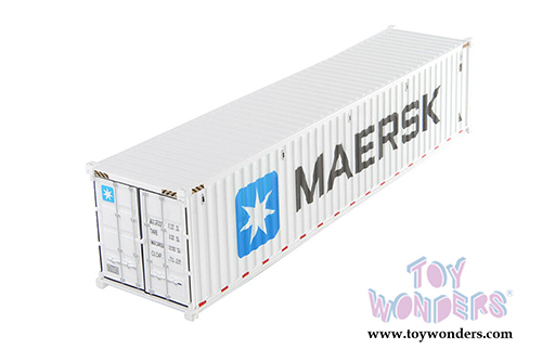 Diecast Masters - 40' Refrigerated Sea Shipping Container "MAERSK" - Transport Series (1/50 Plastic scale model car, White) 91028B