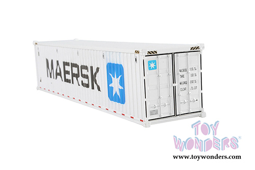 Diecast Masters - 40' Refrigerated Sea Shipping Container "MAERSK" - Transport Series (1/50 Plastic scale model car, White) 91028B