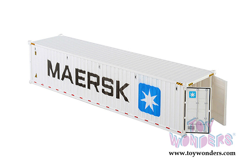 Diecast Masters - 40' Refrigerated Sea Shipping Container "MAERSK" - Transport Series (1/50 Plastic scale model car, White) 91028B