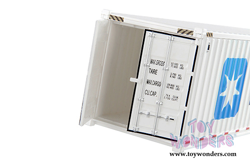 Diecast Masters - 40' Refrigerated Sea Shipping Container "MAERSK" - Transport Series (1/50 Plastic scale model car, White) 91028B