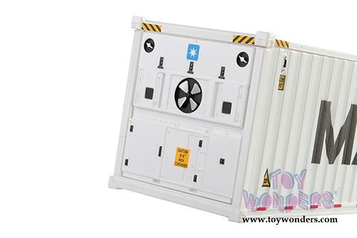 Diecast Masters - 40' Refrigerated Sea Shipping Container "MAERSK" - Transport Series (1/50 Plastic scale model car, White) 91028B