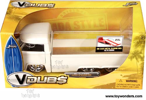Jada Toys VDUBS - Volkswagen Pickup w/ Sliding Bed (1963, 1/24 scale diecast model car, Asstd.) 91168LK