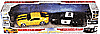 Show product details for Jada Toys -  R/C Chevy Camaro Concept & Ford Mustang Police (2006, 5", Yellow/ Black) 91821