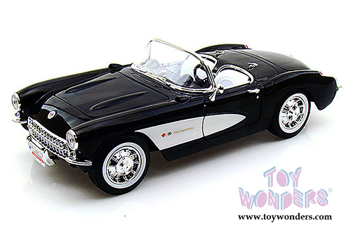 Lucky Road Signature - Chevrolet Corvette Convertible (1957, 1/18 scale diecast model car, Black) 92018BK/12
