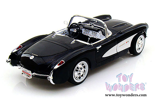 Lucky Road Signature - Chevrolet Corvette Convertible (1957, 1/18 scale diecast model car, Black) 92018BK/12