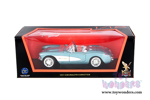 Lucky Road Signature - Chevrolet Corvette Convertible (1957, 1/18 scale diecast model car, Blue) 92018BU/12