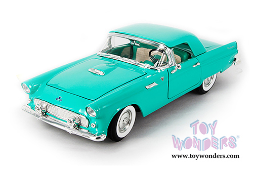 Lucky Road Signature - Ford Thunderbird Convertible w/ Removable Bonnet (1955, 1/18 scale diecast model car, Green) 92068GN