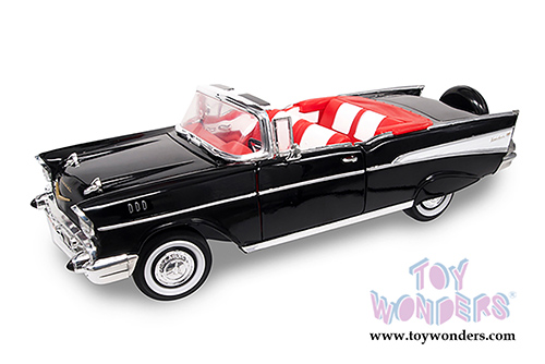 Lucky Road Signature - Chevrolet Bel Air Convertible (1957, 1/18 scale diecast model car, Black) 92108BK/12