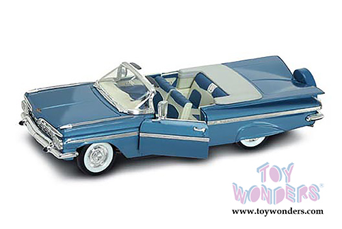 Lucky Road Signature - Chevy Impala Convertible (1959, 1/18 scale diecast model car, Blue) 92118BU/12