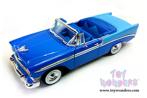Lucky Road Signature - Chevrolet&reg; Bel Air&reg; Convertible (1956, 1/18 scale diecast model car, Blue) 92128BU