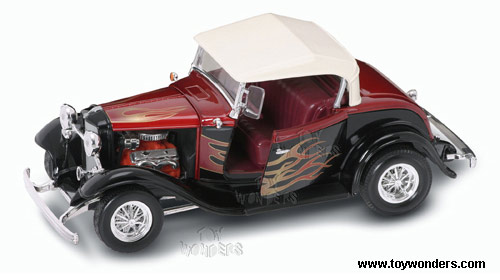 Yatming - Ford Roadster Street Rod (1932, 1/18 scale diecast model car, Red/Black) 92249
