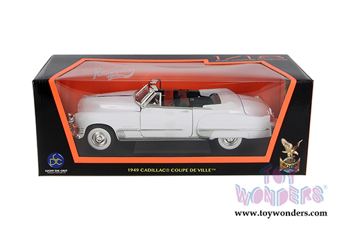 Lucky Road Signature - Cadillac Coupe DeVille Convertible (1949, 1/18 scale diecast model car, White) 92308W/12