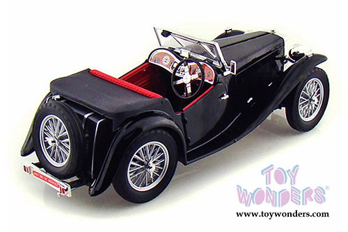 Lucky Road Signature - MG TC Midget Convertible w/ Removable Bonnet (1947, 1/18 scale diecast model car, Black) 92468BK/12