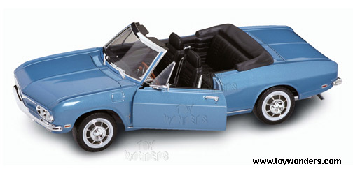Yatming - Chevy Corvair Monza Convertible (1969, 1/18 scale diecast model car, Blue) 92498