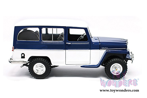 Lucky Road Signature - Willys Jeep Station Wagon (1955, 1/18 scale diecast model car, Blue) 92858BU