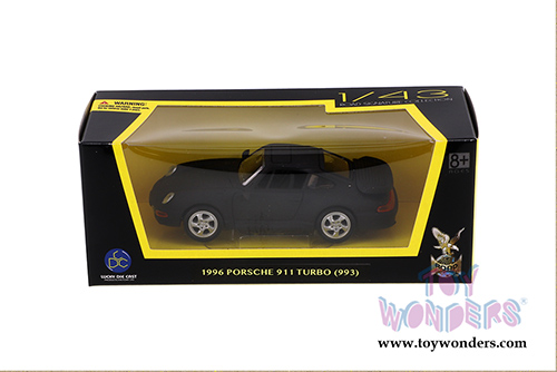 Lucky Road Signature - Porsche 911 Turbo Hardtop (1996, 1/43 scale diecast model car, Matte Black) 94219MBK