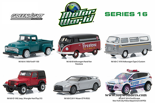 Greenlight - Motor World Series 16 (1/64 scale diecast model car, Asstd.) 96160/48