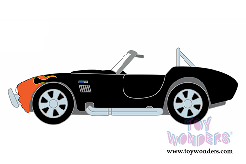 Greenlight - Motor World Series 17 | Shelby Cobra 427 S/C&reg; (1965, 1/64 scale diecast model car, Black with Orange flames) 96170C/48