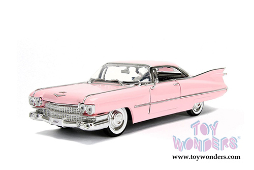Jada Toys - Metals Die Cast | Bigtime Kustoms Cadillac&reg; Coupe Deville&trade; Hardtop (1959, 1/24 scale diecast model car, Pink) 96801WA1