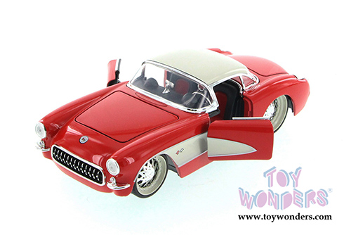 Jada Toys Bigtime Muscle - Chevy Corvette Hard Top (1957, 1/24 scale diecast model car, Asstd.) 96806YU