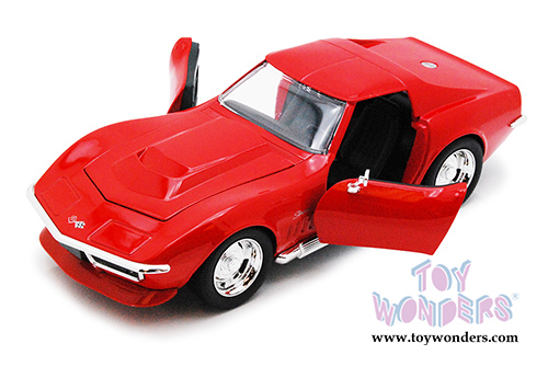 Jada Toys Bigtime Muscle - Chevy Corvette Stingray ZL-1 Hard Top (1969, 1/24 scale diecast model car, Red) 96891KE