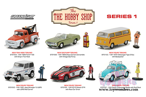 Greenlight - The Hobby Shop Series 1 (1/64 scale diecast model car, Asstd.) 97010/48