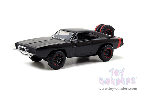 Jada Toys Fast & Furious - Dom's Dodge Charger Off Road Hard Top (1970, 1/32 scale diecast model car, Black) 97040