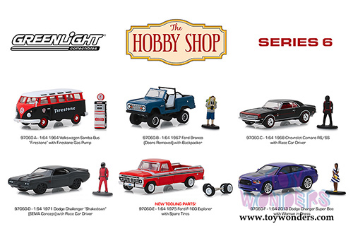 Greenlight - The Hobby Shop Series 6 (1/64 scale diecast model car, Asstd.) 97060/48