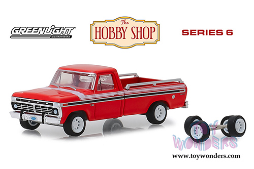 Greenlight - The Hobby Shop Series 6 | Ford F-100 Explorer with Spare Tires (1975, 1/64 scale diecast model car, Red) 97060E/48