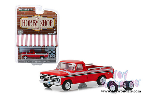 Greenlight - The Hobby Shop Series 6 | Ford F-100 Explorer with Spare Tires (1975, 1/64 scale diecast model car, Red) 97060E/48