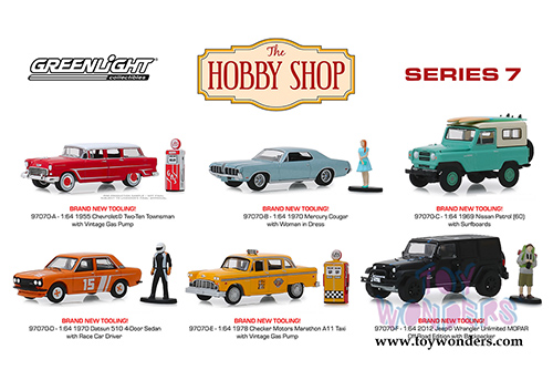 Greenlight - The Hobby Shop Series 7 (1/64 scale diecast model car, Asstd.) 97070/48