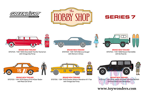 Greenlight - The Hobby Shop Series 7 (1/64 scale diecast model car, Asstd.) 97070/48