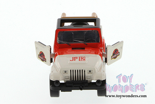 Jada Toys Jurassic World - Jeep Wrangler (1/43 scale diecast model car, White) 97074