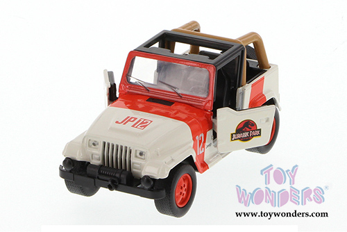 Jada Toys Jurassic World - Jeep Wrangler (1/43 scale diecast model car, White) 97074