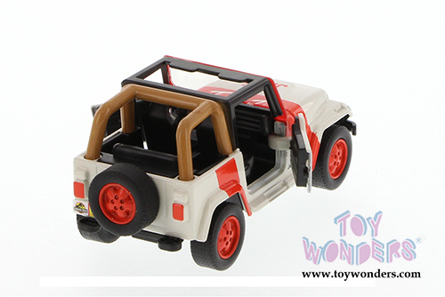 Jada Toys Jurassic World - Jeep Wrangler (1/43 scale diecast model car, White) 97074