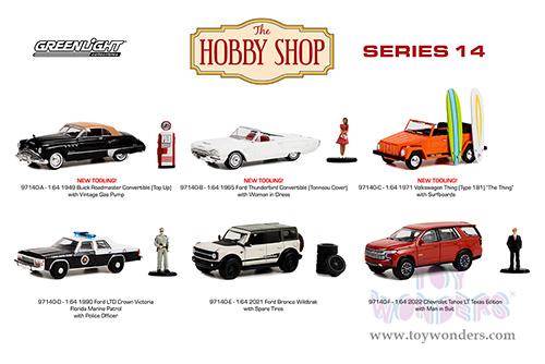 Greenlight - The Hobby Shop Series 14 (1/64 scale diecast model car, Asstd.) 97140/48
