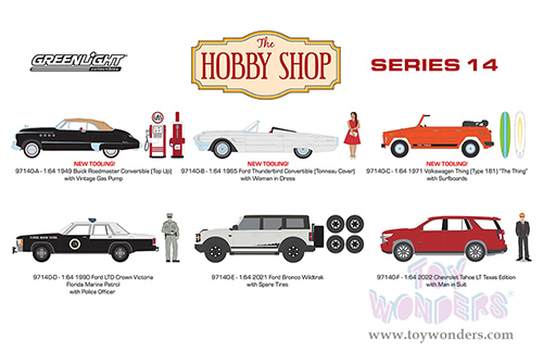Greenlight - The Hobby Shop Series 14 (1/64 scale diecast model car, Asstd.) 97140/48