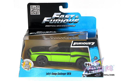 Jada Toys Fast & Furious - Letty's Dodge Challenger SRT8 Off Road Hard Top (1970, 1/32 scale diecast model car, Green with Black) 97140