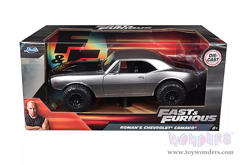 Jada Toys Fast & Furious - Roman's Chevrolet® Camaro® Z/28 Off Road (1967, 1/24 scale diecast model car, Candy Silver) 97166/4