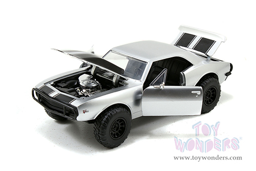 Jada Toys Fast & Furious - Roman's Chevrolet® Camaro® Z/28 Off Road (1967, 1/24 scale diecast model car, Candy Silver) 97166/4