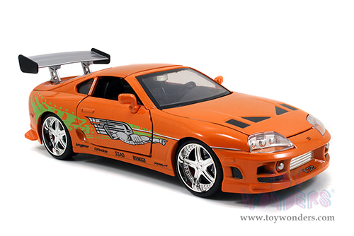 Jada Toys Fast & Furious - Brian's Toyota Supra Open Top (1/24 scale diecast model car, Orange) 97168/4