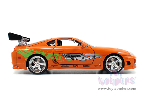 Jada Toys Fast & Furious - Brian's Toyota Supra Open Top (1/24 scale diecast model car, Orange) 97168/4