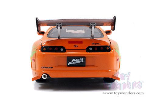Jada Toys Fast & Furious - Brian's Toyota Supra Open Top (1/24 scale diecast model car, Orange) 97168/4